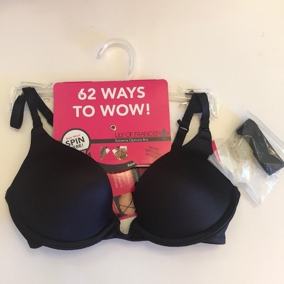 Lily of France Other - Lily of France Black Extreme Options (6ways) Padded Bra 34A